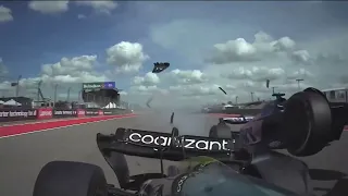 F1 2022 USA Alonso Crashes Stroll (Reupload)