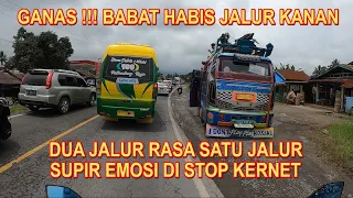 PENGEMUDI EMOSI DI STOP KERNET TIBA TIBA || GAK DIKASIH JALAN BABAT HABIS JALUR LAWAN