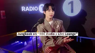 Jungkook "Seven", Oasis Cover of "Let There Be Love" + Interview on BBC Radio 1 Live Lounge (FULL)
