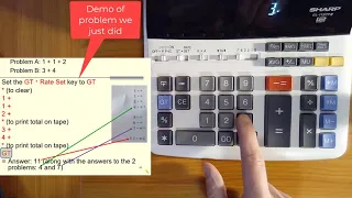 How to Use the Grand Total Function on a Desktop Calculator