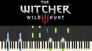 The Witcher 3 (Piano Tutorial + sheets) - Geralt of Rivia: Main theme