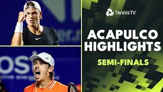 De Minaur Faces Draper; Rune Plays Ruud | Acapulco 2024 Semi-Final Highlights