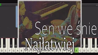 sanah i Grzegorz Turnau-Sen we śnie-łatwa-podkład-pianino-piano-cover-keyboard-tutorial-nuty-karaoke