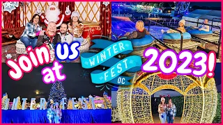 WINTER FEST OC 2023 VLOG! ❄️ Holiday Festival with Ice Skating, Sledding, Lights, Food & MORE! 🎅🏻