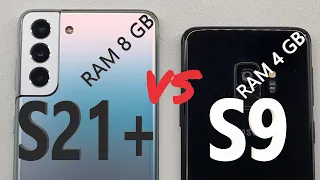 Samsung Galaxy S21+ 5G vs Samsung Galaxy S9 - SPEED TEST + multitasking - Which is faster!?