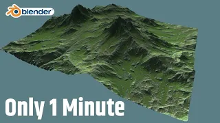 How to create beautiful Mountain Terrain in Blender in 1 Minute