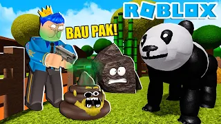 MAIN PETAK UMPET DI KEBUN BINATANG PANDU GAMING JADI PAK POL!!! ROBLOX HIDE AND SEEK