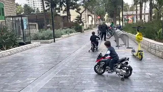 Eitan & David riding a motorcycle, Tel-aviv, January 2023