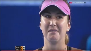 Belinda Bencic Funny Reaction Vs Sharapova HD 2016 Australian Open