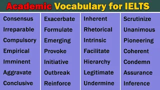 Highly Recommended Advanced Academic Vocabulary for IELTS