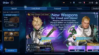 FF7 ever crisis: worst luck ever trying to Ob 6 Glenn and clouds weapons!! #finalfantasy7evercrisis