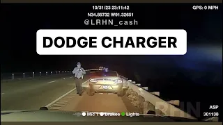 Dodge Charger Flees from Traffic stop Troopers Bring the top Guns Out Hazen Police Department Joins