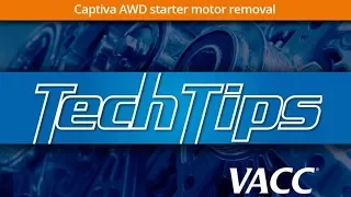 Captiva AWD starter motor removal