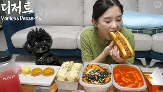 Real Mukbang:) Everything I want to eat ☆ Tteokbokki, kimchi fried rice, sandwiches, Street food