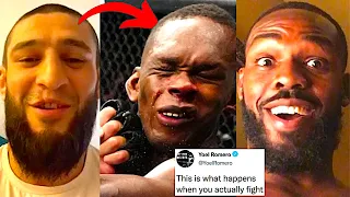 FIGHTERS REACT TO ISRAEL ADESANYA LOSING TO ALEX PEREIRA UFC 281 | ISRAEL ADESANYA LOSS REACTIONS