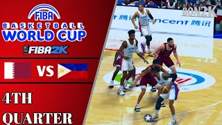 Gilas Pilipinas vs Qatar - 4Q | FIBA WORLD CUP 2023 | FIBA2K SIMULATION GAME #fiba #fiba2k