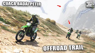 CUACA EXTREME !! Konvoi OFFROAD KAWASAKI KLX Naik GUNUNG TERTINGGI - GTA 5 MOD