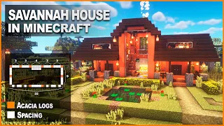 Minecraft: How to build a Savannah House | Easy Tutorial