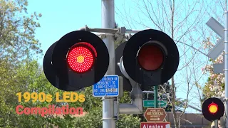 1990s Era LED Lights Railroad Crossing Compilation