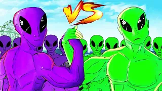 ALIENS ARE RUINING GTA 5! (Green VS Purple)