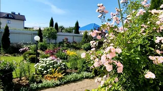 ПРОГУЛКА ПО РАЙСКОМУ САДУ ТАМАРЫ 🌿🌹🌷💐💐 ДИЗАЙН САДА СВОИМИ РУКАМИ 🤩🤩walk in a beautiful garden