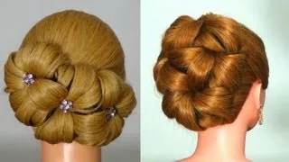 Прическа для длинных волос на Новый Год! Hairstyle for New Year