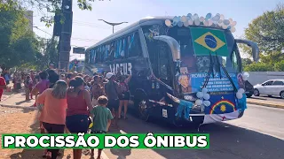 Assim é a Tradicional Procissão dos Ônibus na Romaria de Juazeiro do Norte - CE