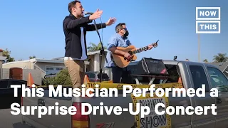 Musician Throws Surprise Drive-Up Concert From Back of Pickup Truck | NowThis