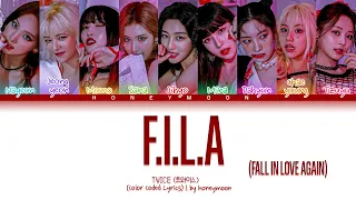 TWICE 'F.I.L.A (Fall In Love Again)' Lyrics (트와이스 F.I.L.A 가사) (Color Coded Lyrics)