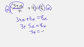 Solving First Degree Equations, Fractional Equations 3