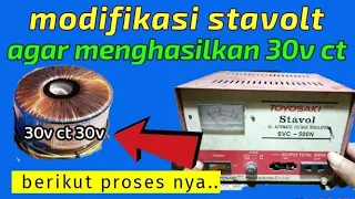 modifikasi stavolt bekas, jadi trafo 30v ct  cukup ikuti video ini.. pasti bisa👍👍