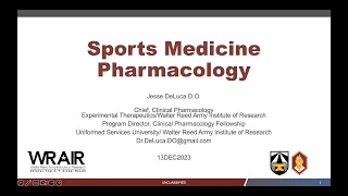 Sports Medicine Pharmacology | Fellow Online Lecture Series