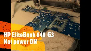 HP Elitebook 840 G3 NOT POWER ON, Short to Gnd on the battery Connector