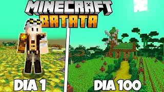 SOBREVIVI 100 DIAS NO MUNDO DAS BATATAS DO MINECRAFT (1º DE ABRIL)