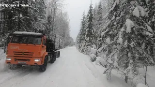 КамАЗ лесовоз,лопнул чулок