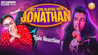 First Time Playing With @JONATHANGAMINGYT  😱😱 & See My Shocking Reaction 🤐 | BGMI Highlights