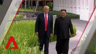 Trump-Kim summit: Donald Trump, Kim Jong Un take stroll around Sentosa's Capella Hotel