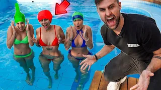 QUEM MOLHAR MENOS O CABELO NA PISCINA GANHA!!