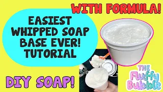 How to Make Whipped Soap Base from Scratch Tutorial | DIY Foaming Bath Butter Base | with Formula