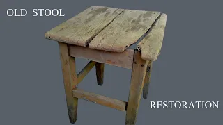 Реставрация ОЧЕНЬ старого табурета | Old stool restoration