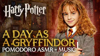 Study Session: GRYFFINDOR ROUTINE 🦁📚 Harry Potter Pomodoro Timer Hogwarts ASMR Productivity Sounds