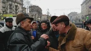 Харьковчане на Евромайдане. Осторожно! УГРОЗЫ, МАТы и неадекваты. Нападение на журналиста!