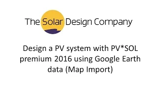 Using a map section and 3D sketching PVSOL premium 2016