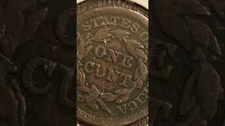 1853 1C US Coin - re-engraving brothal coin