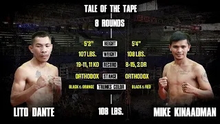 WBF International Minimumweight Champion Lito "NARUTO" Dante vs. Mike Kinaadman FULL FIGHT VIDEO