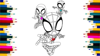 3 Versions of Spiderman - Spider-man Coloring Pages by Pencils - The Spider-Verse - How to Draw