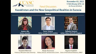 Kazakhstan & the New Geopolitical Realities in Eurasia - a Panel Discussion