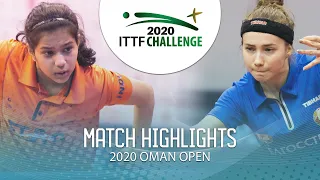 Chitale Diya Parag vs Daria Trigolos | 2020 ITTF Oman Open Highlights (U21 1/4)