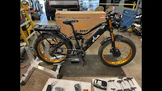 E-Cells Super Monarch Dual Crown, Limited Gold Edition, 1500w Full Suspension AWD E-Bike!  ASSEMBLY