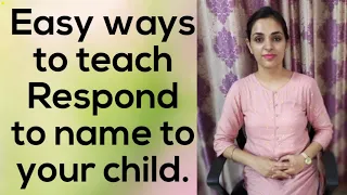 Easy ways to teach respond to name to your child/Teach a child to respond to name (subtitles added)